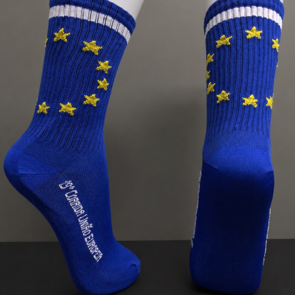 Meia personalizada Corrida União Europeia